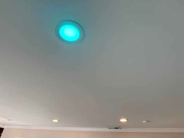 My Wife’s Favorite Automation: A Blue Light When the Garage Door is Open